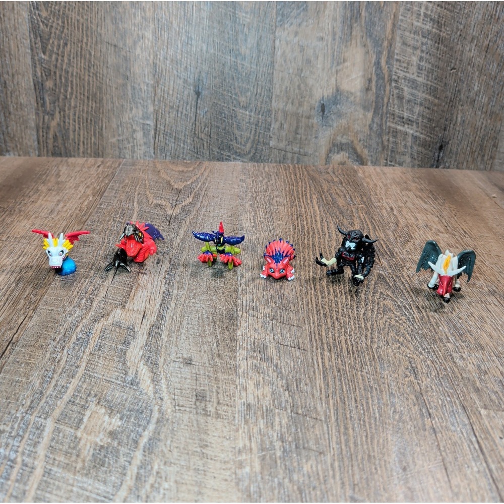 LOT of 6 Bandai Digimon Mini Figures Diaboromon Megadramon Airdramon Devimon